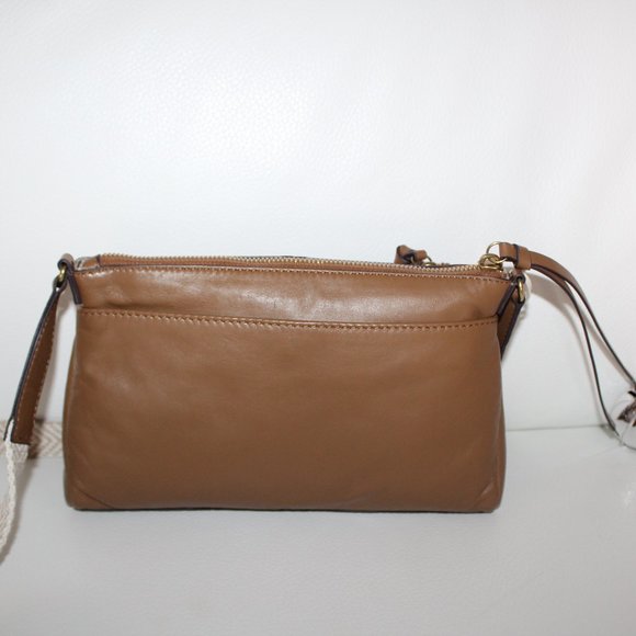 NWT LUCKY BRAND KODA LEATHER CROSSBODY BAG PURSE TOPANGA TAN LEATHER $148 - Picture 3 of 7